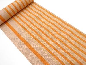 アンティーク　縞模様織り出し　八寸帯地反物